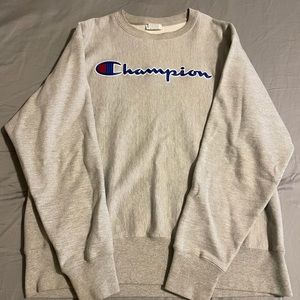 GREY CHAMPION MENS UNISEX HOODIE
